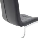 Darrell Καρέκλα μεταλλική χρωμίου με PU μαύρο 42x49x106 cm