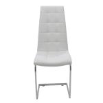 Darrell Καρέκλα μεταλλική χρωμίου PU λευκό 42x49x106 cm