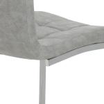 Darrell Καρέκλα μεταλλική χρωμίου με PU antique-γκρι 42x49x106 cm