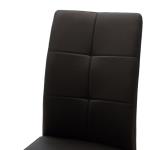 Ariadne Καρέκλα μεταλλική χρωμίου με pu μαύρο 43x63x96 cm