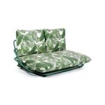 Lorna lounge καναπές αλουμινίου χρώμα πράσινο 132x75x79(44)cm