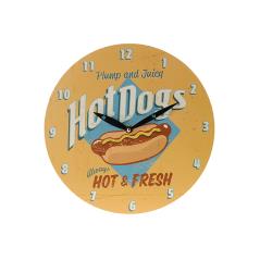 Ρολόι Τοίχου 2 σχέδια (Bbq + Hot Dog) Φ28cm | ZAROS