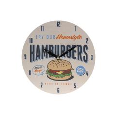 Σετ/2 Ρολόι Τοίχου σε 2 σχέδια (Hamburger) Φ28cm | ZAROS