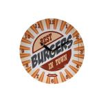 Σετ/2 Ρολόι Τοίχου σε 2 σχέδια (Hamburger) Φ28cm | ZAROS