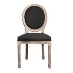 JAMESON Καρέκλα Τραπεζαρίας Σαλονιού Decape - Ύφασμα Μαύρο 49x55x95cm