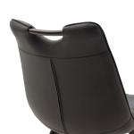 Nely Καρέκλα μεταλλική μαύρη με pu μαύρο 47x61x85 cm