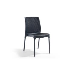 Καρέκλα Sunny Rattan ανθρακί πολυπροπυλενίου 56x45x84cm