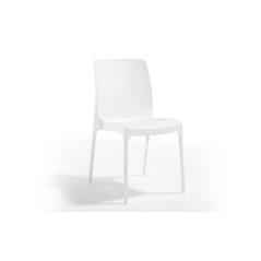 Καρέκλα Sunny Rattan λευκό πολυπροπυλενίου 56x45x84cm