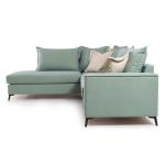 Romantic Γωνιακός καναπές δεξιά γωνία ύφασμα Ciel-Cream 290x235x95cm