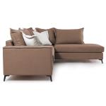 Romantic Γωνιακός καναπές αριστερή γωνία ύφασμα mocha-cream 290x235x95cm
