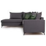 Romantic Γωνιακός καναπές δεξιά γωνία ύφασμα ανθρακί-κυπαρισσί 290x235x95cm