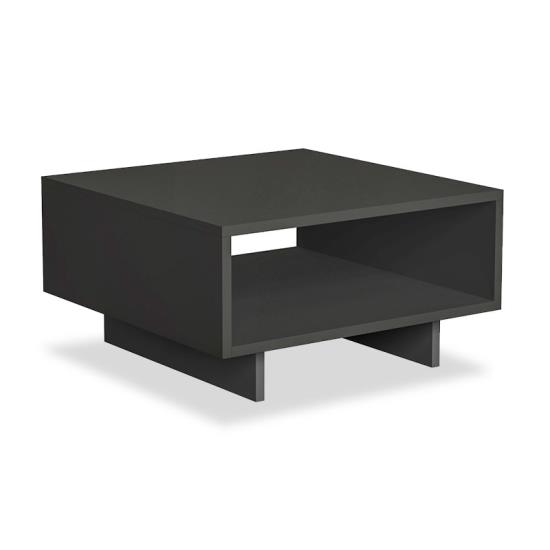 Hola Βοηθητικό τραπέζι σαλονιού χρώμα ανθρακί 60x60x32 cm