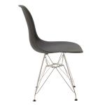 Adelle Καρέκλα pp χρώμα μαύρο - inox 45,5x52x80cm