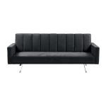 HIT  Καναπές / Κρεβάτι Σαλονιού - Καθιστικού / Ύφασμα Σκούρο Γκρι 198x86x81cm Bed:180x104x41cm