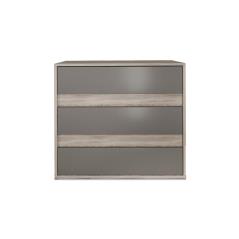 Stillness Συρταριέρα με τρία συρτάρια χρώμα sonoma-μόκα 80x45x70 cm