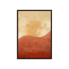 Πίνακας "Africa" κορνίζα χρώμα πορτοκαλί MDF 60x90cm