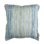 Μαξιλάρι cotton με κοχύλια, γαλάζιο 45x45cm