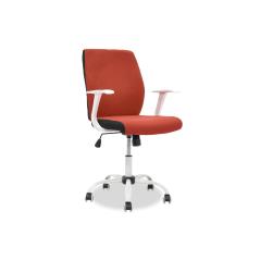Memory Καρέκλα γραφείου εργασίας με ύφασμα κεραμιδί-λευκό 60x61x95 cm