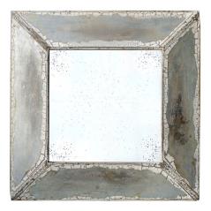 Κρακελέ-Καθρέφτης τοίχου τετράγωνος Ασημί Μέταλλο 81x8x81cm