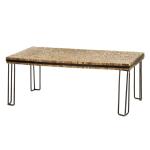 Τραπέζι σαλονιού από ξύλινους κορμούς σε Φυσικό Ξύλο,Μέταλλο 120x60x40cm