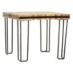 Τραπέζι σαλονιού από ξύλινους κορμούς σε Φυσικό Ξύλο,Μέταλλο 55x55x40cm