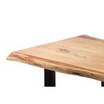 Τραπέζι τραπεζαρίας με μαύρα μεταλλικά πόδια και επιφάνεια acacia Φυσικό Ξύλο 250x95x76cm