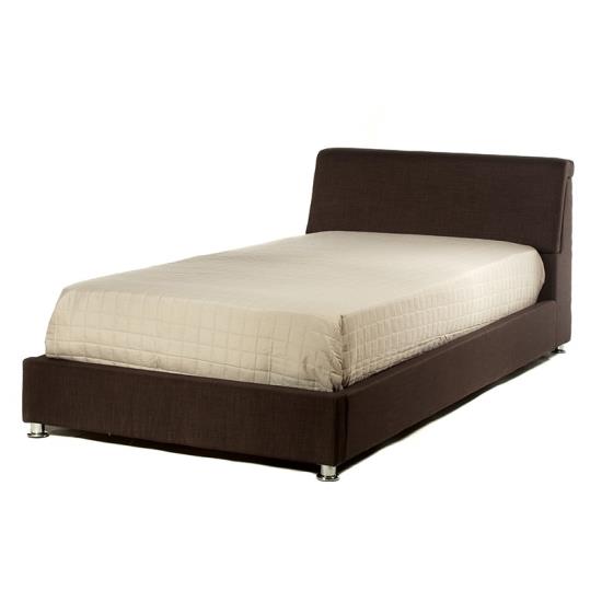 Κρεβάτι μονό Καφέ Ύφασμα 110x212cm (Για στρώμα 100x200)