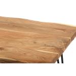 Τραπέζι Αναμονής με μαύρα μεταλλικά πόδια Φυσικό Ξύλο 120x60x46cm