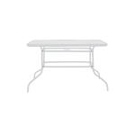 Valor Τραπέζι κήπου μέταλλο λευκό-γυαλί 120x70x70cm