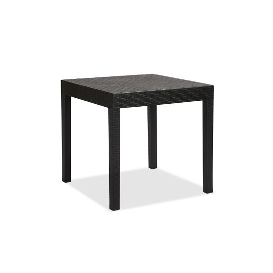 Gabi Τραπέζι PP χρώμα μαύρο 80x80x77εκ