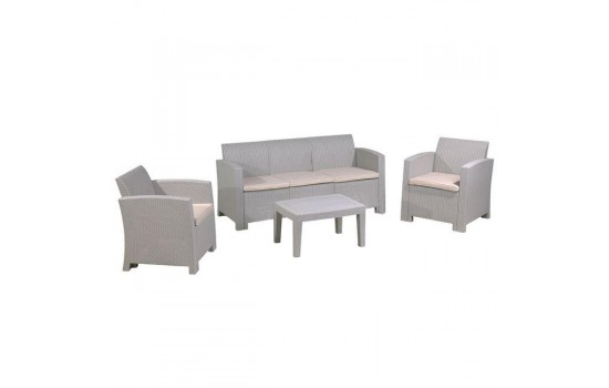 SAVANNA SET K/D (ΤΡΑΠ+3-ΘΈΣ+2ΠΟΛ) PP SAND GREY (ΜΑΞΙΛ.ΜΠΕΖ) SAVANNA SET K/D (ΤΡΑΠ+3-ΘΈΣ+2ΠΟΛ) PP SAND GREY (ΜΑΞΙΛ.ΜΠΕΖ)