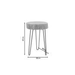 Tripp Βοηθητικό τραπέζι σαλονιού μασίφ ξύλο χρώμα καρυδί-πόδι μέταλλο μαύρο 32x30x47 cm
