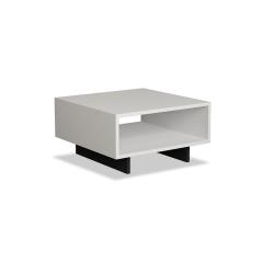 Hola Βοηθητικό τραπέζι χρώμα antique λευκό - ανθρακί 60x60x32 cm