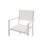 Πολυθρόνα κήπου Moly μέταλλο-textilene λευκό