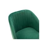 Πολυθρόνα Oasis pakoworld βελούδο σκούρο πράσινο-μαύρο