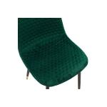 Καρέκλα Sila pakoworld βελούδο πράσινο-πόδια μαύρο-χρυσό
