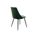 Giselle Καρέκλα μαύρο-ύφασμα βελουτέ πράσινο 51x52x82 cm