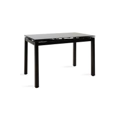 Finn Τραπέζι επεκτεινόμενο γυάλινο 8χιλ μαύρο 110-170x70x75 cm