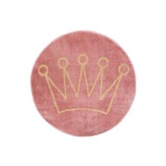 Χαλί Crown pakoworld PP ροζ Φ78x1,5εκ