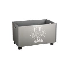 Κουτί αποθήκευσης τροχήλατο Toys pakoworld γκρι 48x28x28,5εκ