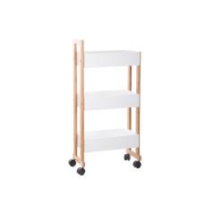 Jastin Τρόλεϊ-ραφιέρα 3όροφη bamboo φυσικό 38x20x80εκ