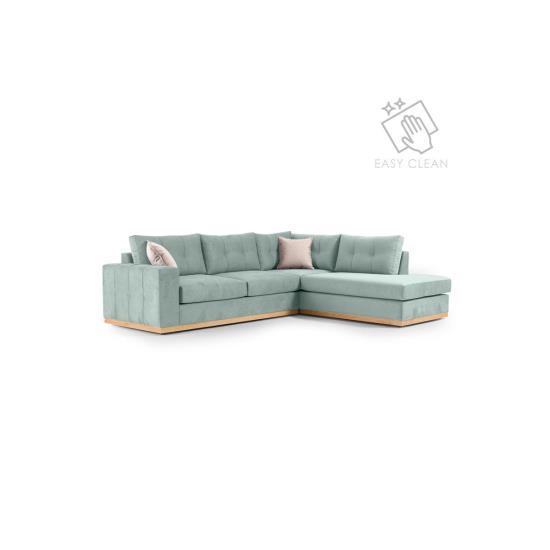 Boston Γωνιακός καναπές αριστερή γωνία ύφασμα ciel-cream 280x225x90cm