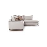 Romantic Γωνιακός καναπές αριστερή γωνία ύφασμα cream-mocha 290x235x95cm