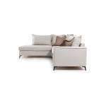 Romantic Γωνιακός καναπές δεξιά γωνία ύφασμα cream-mocha 290x235x95cm