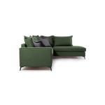 Romantic Γωνιακός καναπές αριστερή γωνία ύφασμα κυπαρισσί-ανθρακί 290x235x95cm