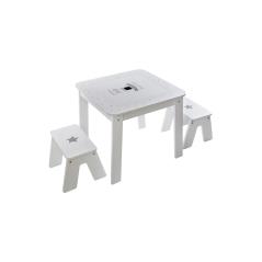 Παιδικό τραπέζι Elvis pakoworld σετ 3τεμ λευκό 57x57x51,5εκ
