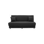 Meliora Καναπές-κρεβάτι 3θέσιος ύφασμα μαύρο 190x83x85εκ
