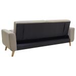 Carmelo Καναπές-κρεβάτι με μπεζ ύφασμα 214x80x86 cm