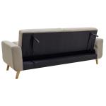 Carmelo Καναπές-κρεβάτι με μπεζ ύφασμα 214x80x86 cm
