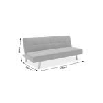 Travis Καναπές-κρεβάτι 3θέσιος με ύφασμα μπεζ 175x83x74 cm